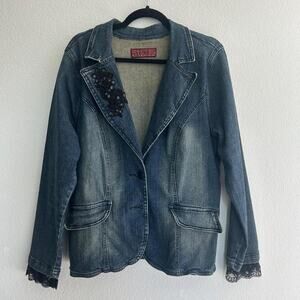 Vintage y2k hot kiss jean jacket